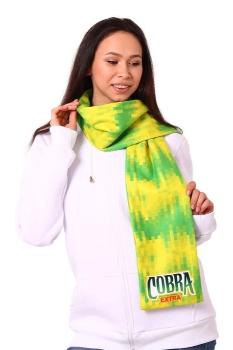 Шарф двухслойный утепленный 15х150 см, с полной запечаткой#5