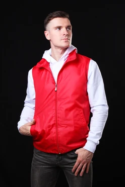 Купить Жилет однотонный Брайт унисекс, красный