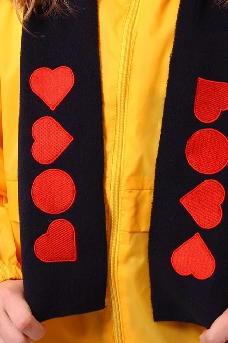 Шарф флисовый однослойный 15х130 см, однотонный  "Shapes"#3