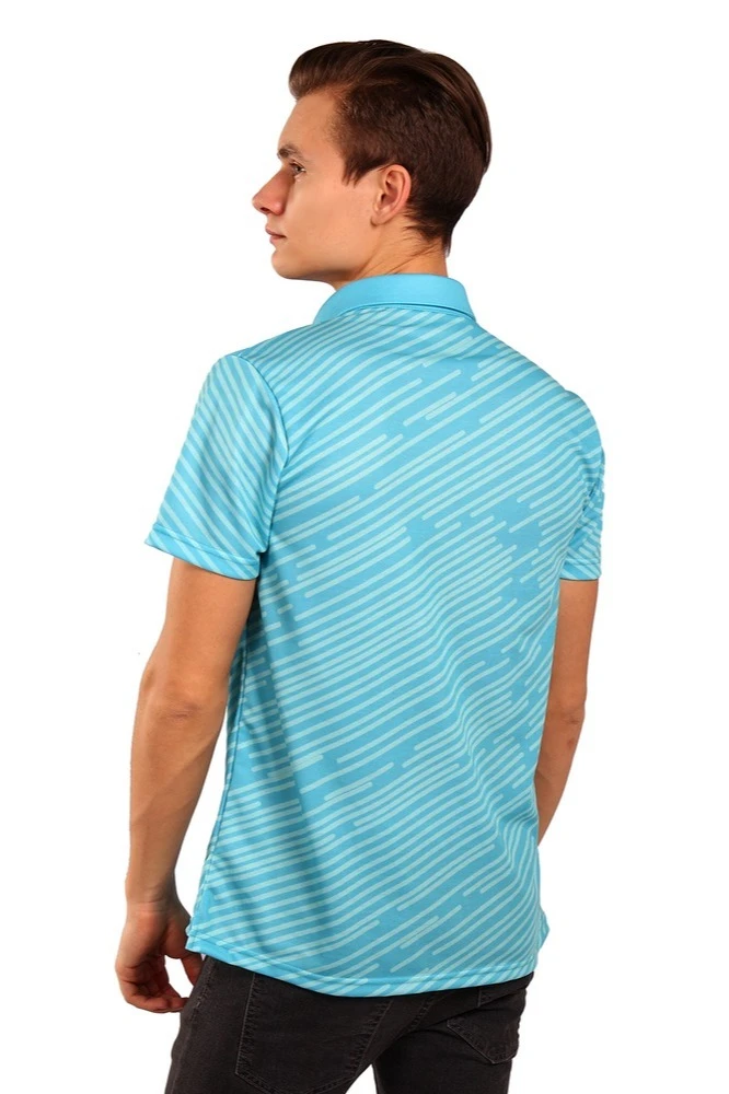 Поло Стар унисекс из ложной сетки с полной запечаткой "Media Shark"#1