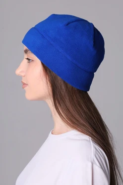 Шапка Вайт флисовая однослойная взрослая, однотонная#1