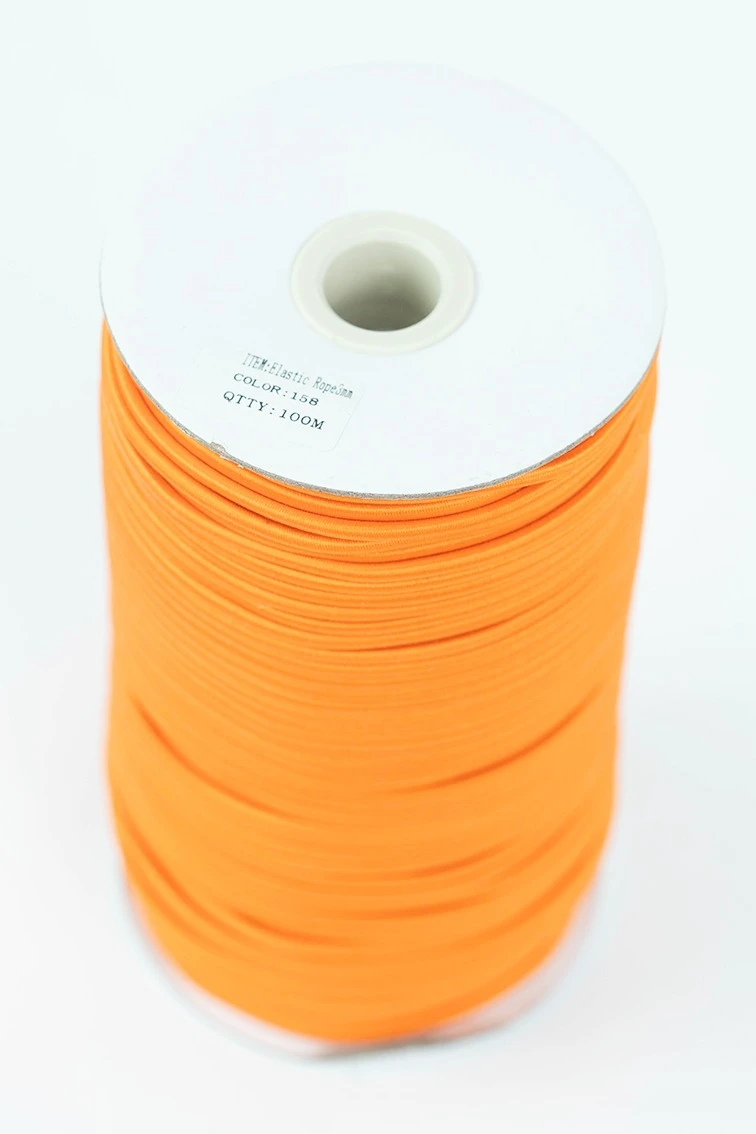 Купить резинку шляпную 100% пэ, 3 мм, оранжевую