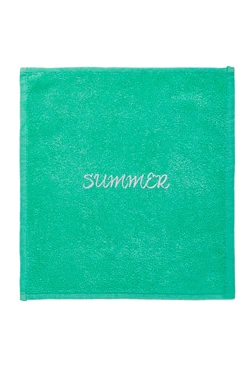 Купить полотенце махровое 30х30 см с вышивкой (Ituma), светло-зеленое