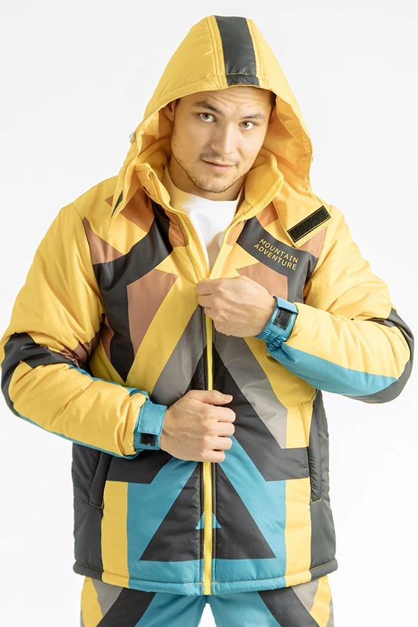 Куртка Арктик с капюшоном на синтепоне унисекс, с полной запечаткой#1