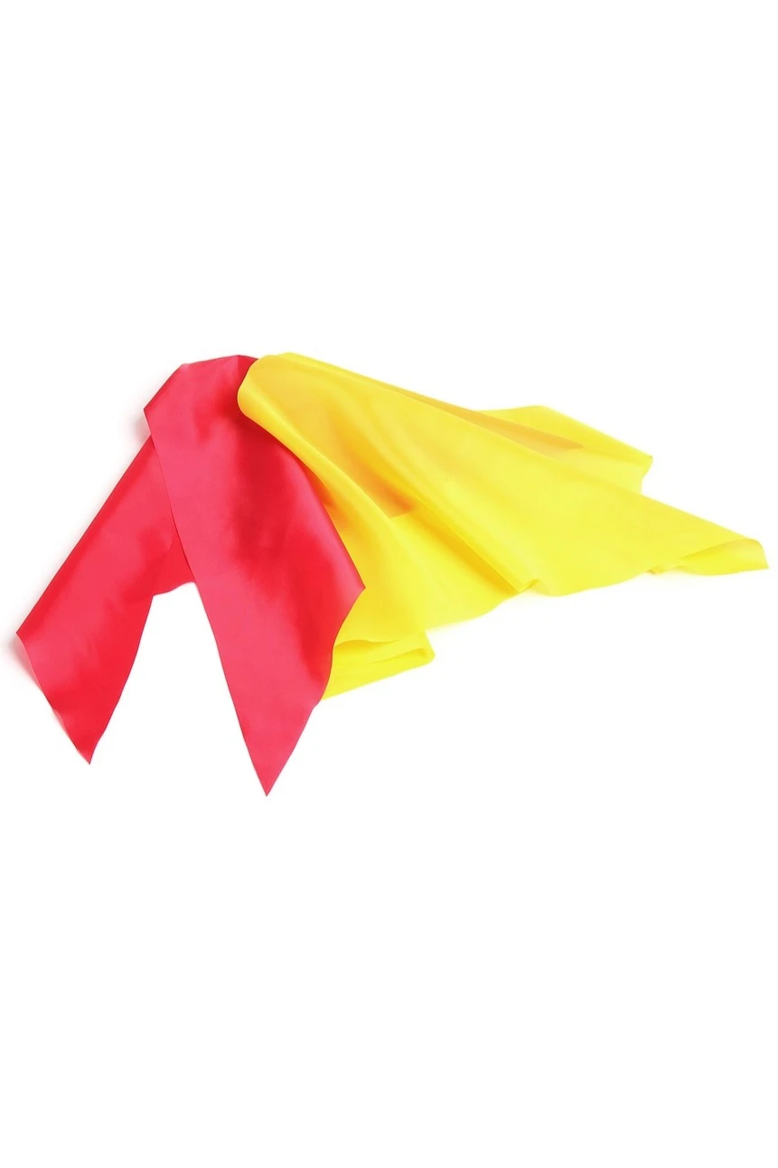 Косынка Лолла из шелка расцвечивания 70х70х100 см, однотонная желтая#3