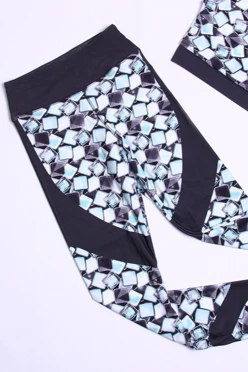 Легинсы женские с широким поясом с принтом "Topazes"