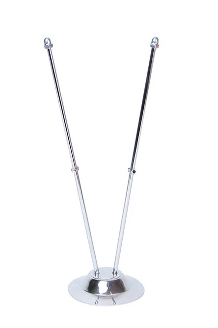 Флагшток настольный (хром, сталь) 2 штока с короткими спицами#5