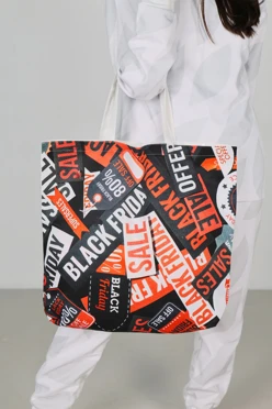 Сумка Голди из греты 40х40х10 см, с печатью#2