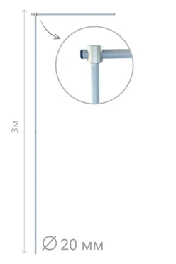 Купить флагшток Бриз 3 м