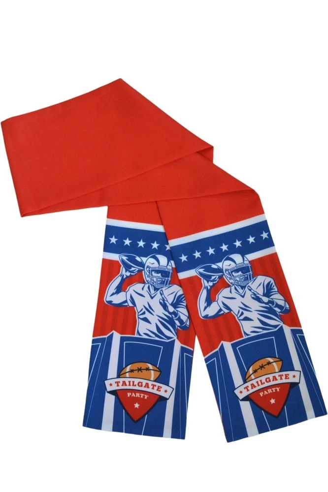 Шарф двухслойный легкий 15х130 см, с полной запечаткой "Tailgate party"#5 Шарф двухслойный легкий 15х130 см, с полной запечаткой "Tailgate party"#5