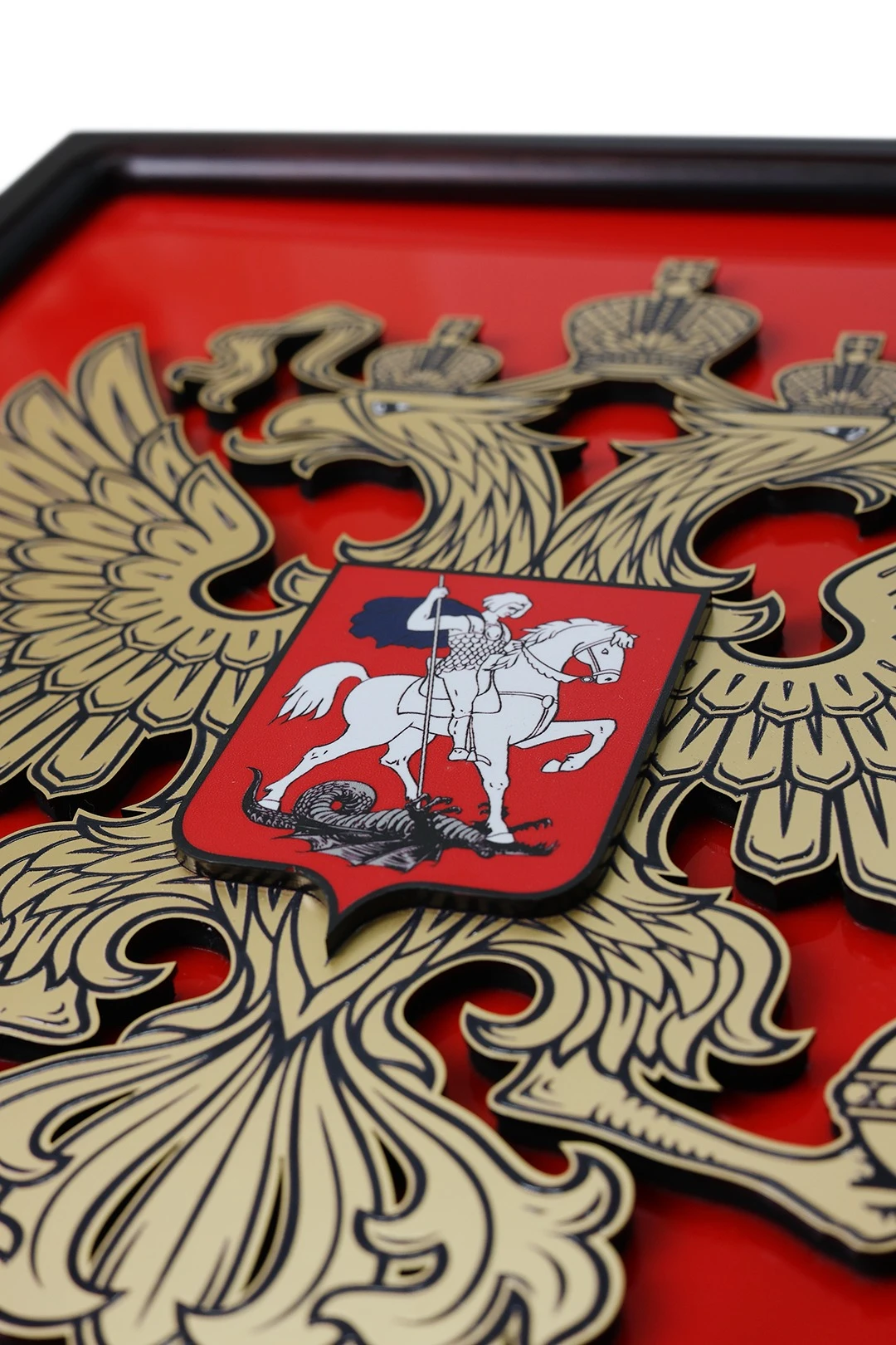 Герб РФ 35х43 см, рельефный из акрила, с рамкой#2