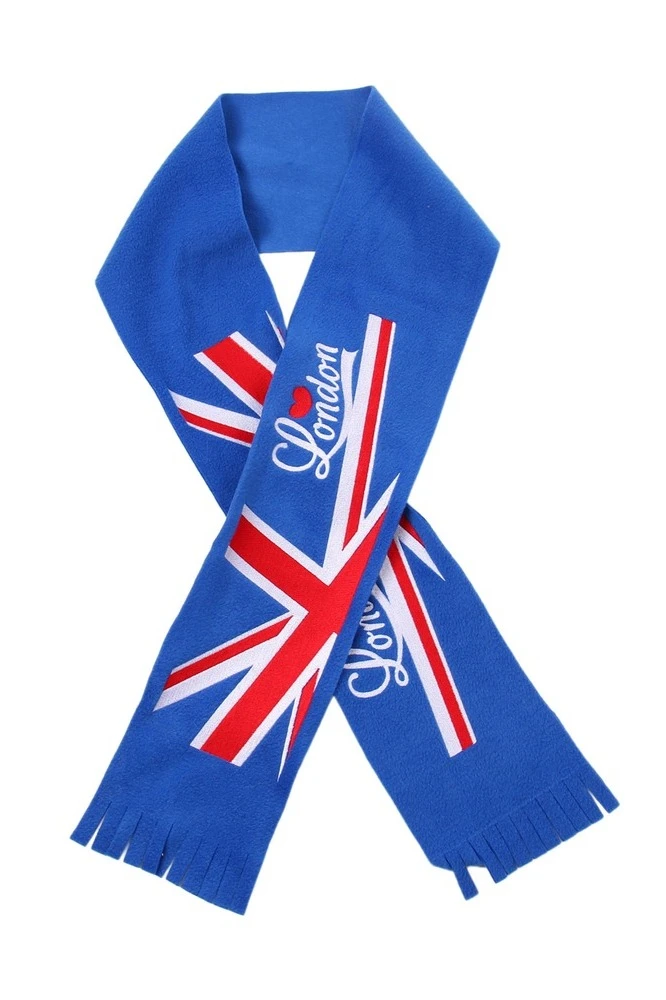 Шарф  флисовый однослойный 15х150 см, однотонный "London"#7