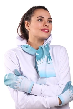 Шарф однослойный утепленный 15х100 см, с полной запечаткой#2