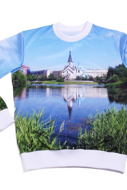Купить свитшот унисекс "Достопримечательности" с полной запечаткой