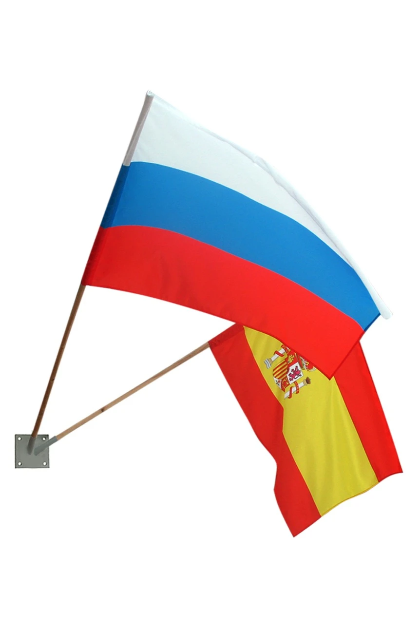 Купить кронштейн настенный на 2 штока с алюминиевым древком 2 м