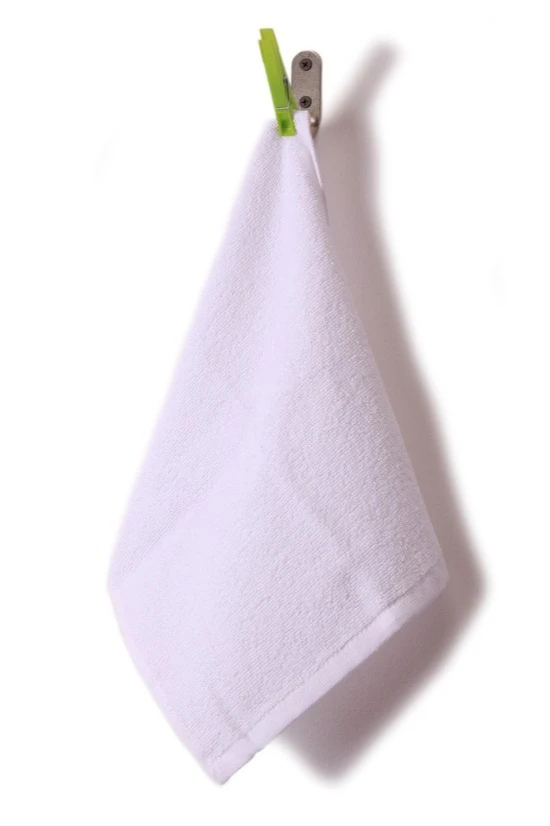 Полотенце махровое 30х30 см (Ituma), однотонное белое#2