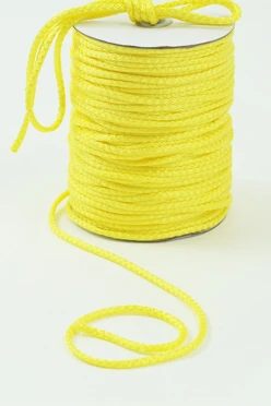 Купить шнур круглый с сердечником 6 мм пэ, желтый
