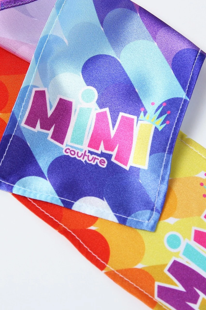 Шарф однослойный легкий 20х120 см, с полной запечаткой "Mimi couture"#1