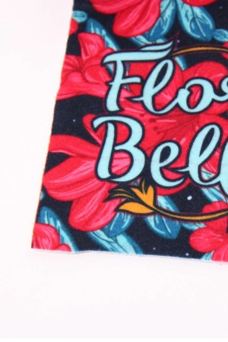 Шарф однослойный утепленный 15х120 см, полной запечаткой "Flora Bella"#5