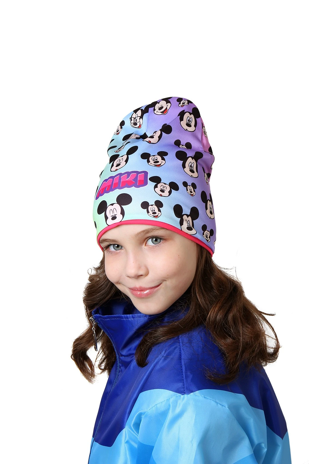 Шапка Сноу двухслойная детская, с полной запечаткой "MIKI"#2