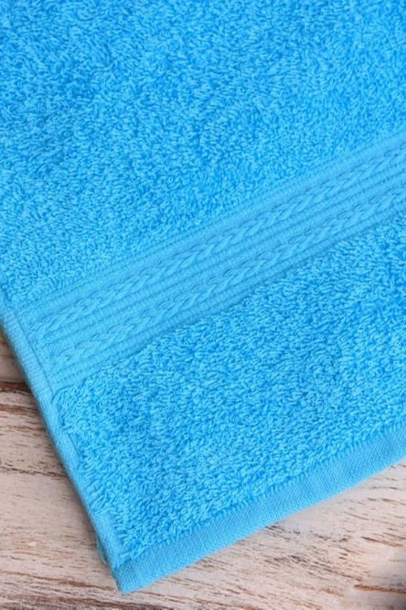 Полотенце махровое 40х70 см (Ituma), однотонное светло-голубое#4