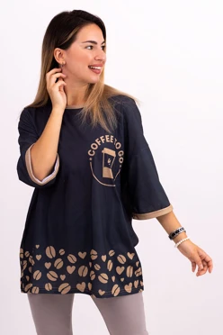 КУпить футболку Бен унисекс с полной запечаткой "Coffee to Go "