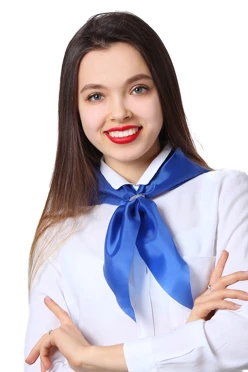 Купить косынку однотонную Лолла 65х65х95 см, синюю