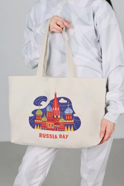 Сумка Эко Колор из двунитки 40х30х10 см, печать с двух сторон#1