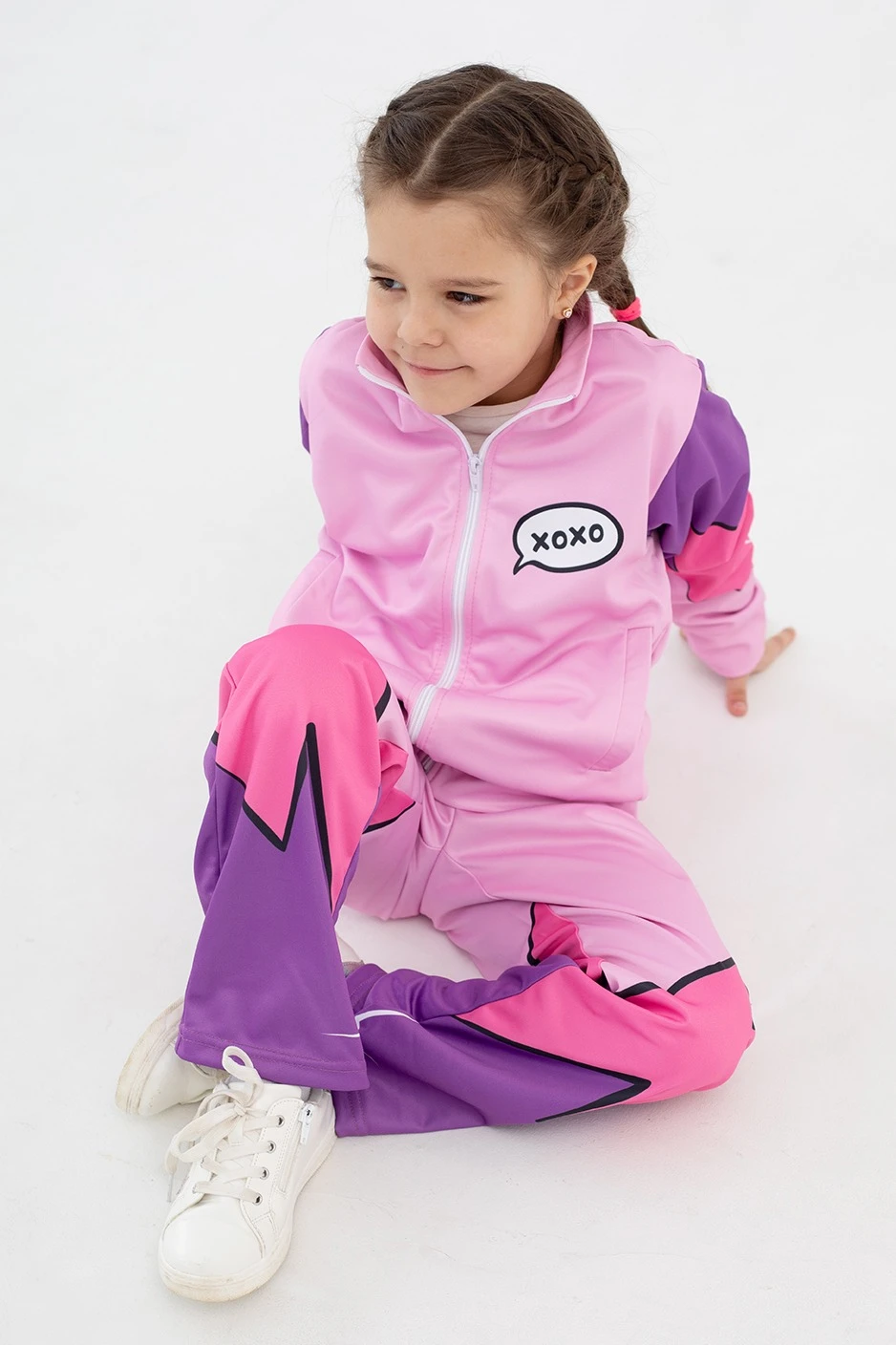 Толстовка Алекс детская из адидаса с полной запечаткой "Pinkxo"#2
