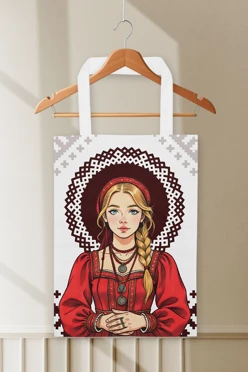 Купить сумку Лайт из габардина 25х35 см, с принтом "Girl with a pattern"