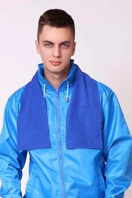 Шарф флисовый однослойный 15х100 см, однотонный#1