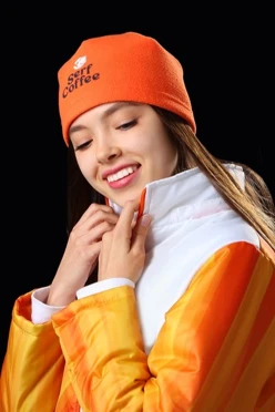 Шапка Вайт флисовая однослойная взрослая, однотонная "Serf coffee"#1