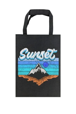 Купить сумку Айрис из льна 30х40, печать с двух сторон "Sunset"