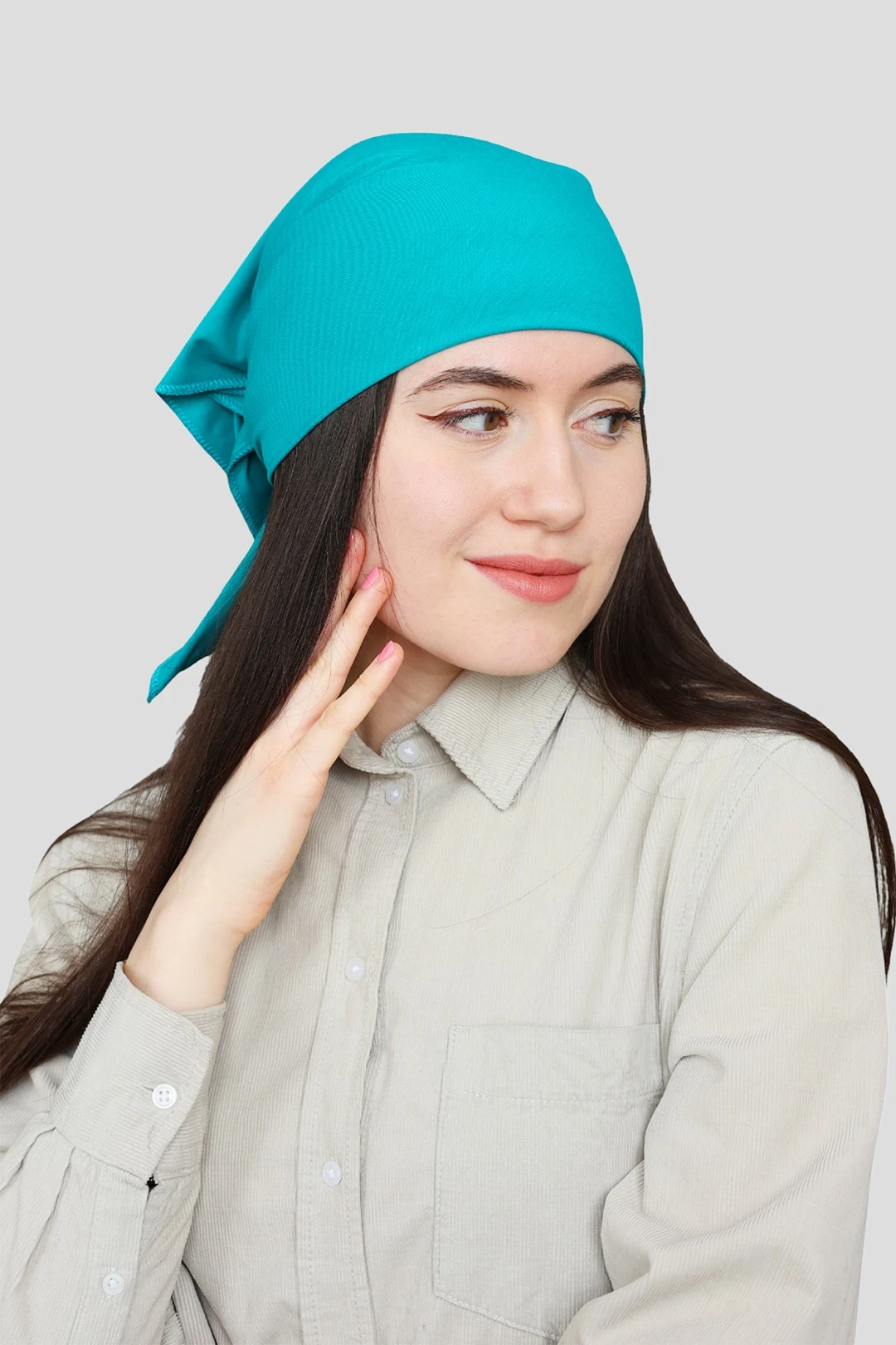 Купить бандану трикотажную взрослую 60х60см, однотонную