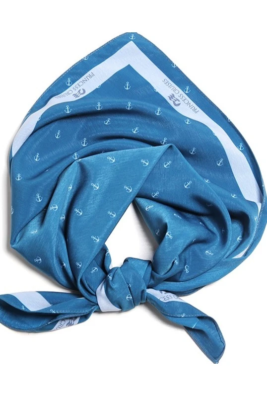 Платок Шанель 80х80 см, с полной запечаткой "Princess cruises"#1