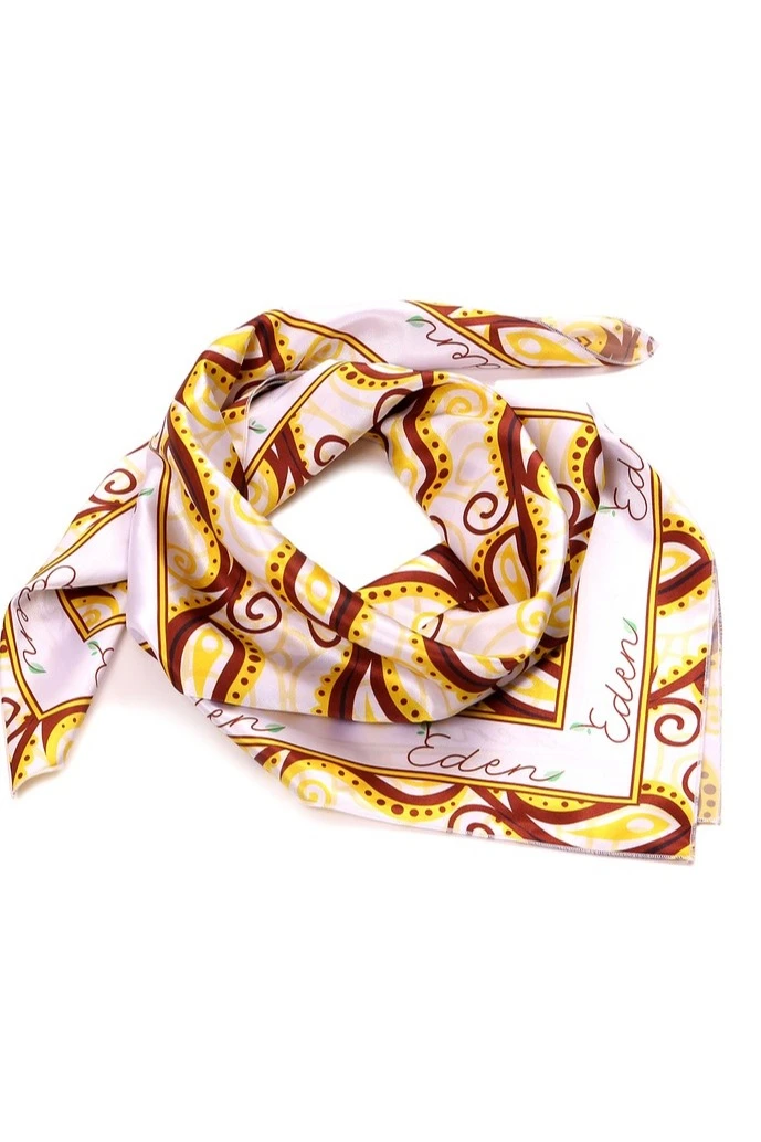 Платок Шанель 80х80 см, с полной запечаткой "Eden"#7