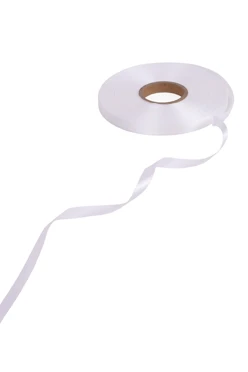 Купить ленту сaтин шириной 10 мм, однотонную белую