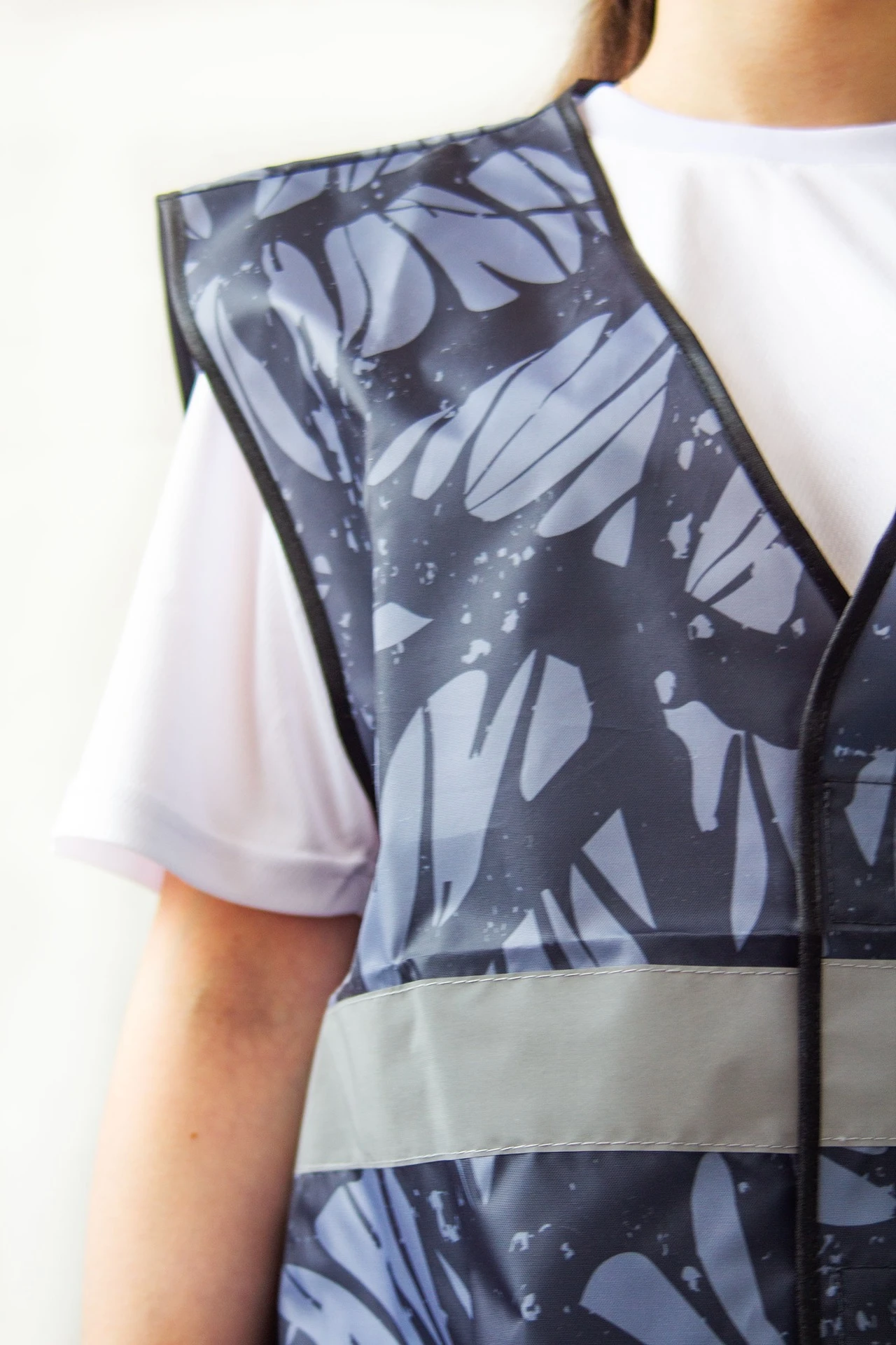 Жилет Эван со светоотражающей лентой унисекс, с полной запечаткой#11 Жилет Эван со светоотражающей лентой унисекс, с полной запечаткой#11