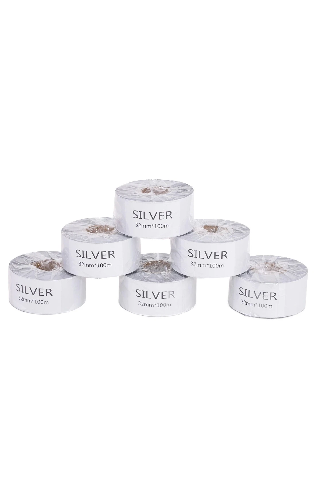 Лента термотрансферная ширина 3,2 см, серебро#1