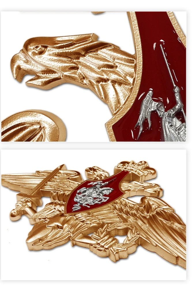 Купить Герб Вооруженных Сил РФ размер 32х49 см барельеф краска