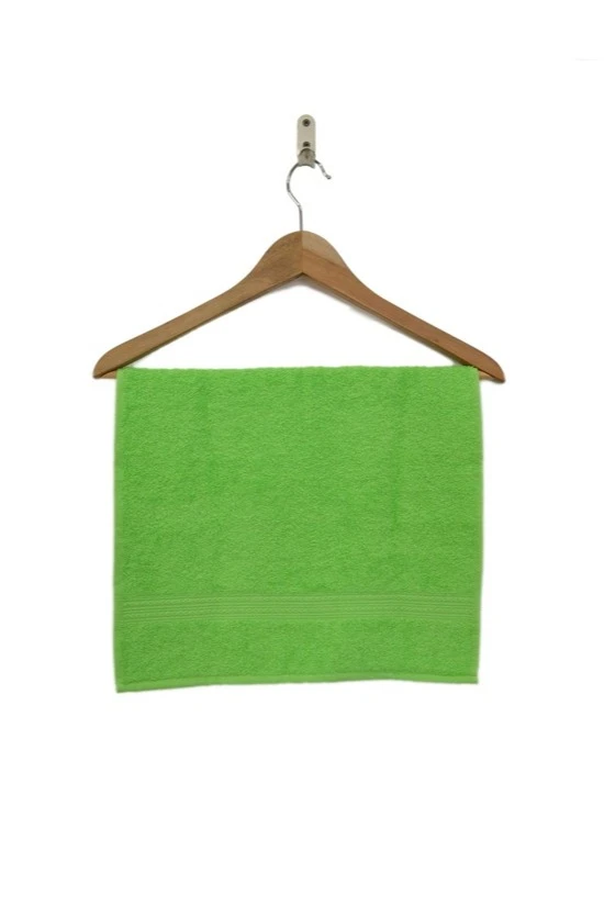 Полотенце махровое 40х70 см (Ituma), однотонное салатовое#2