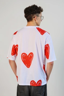 Футболка Макс оверсайз из футера пэ унисекс с полной запечаткой#1