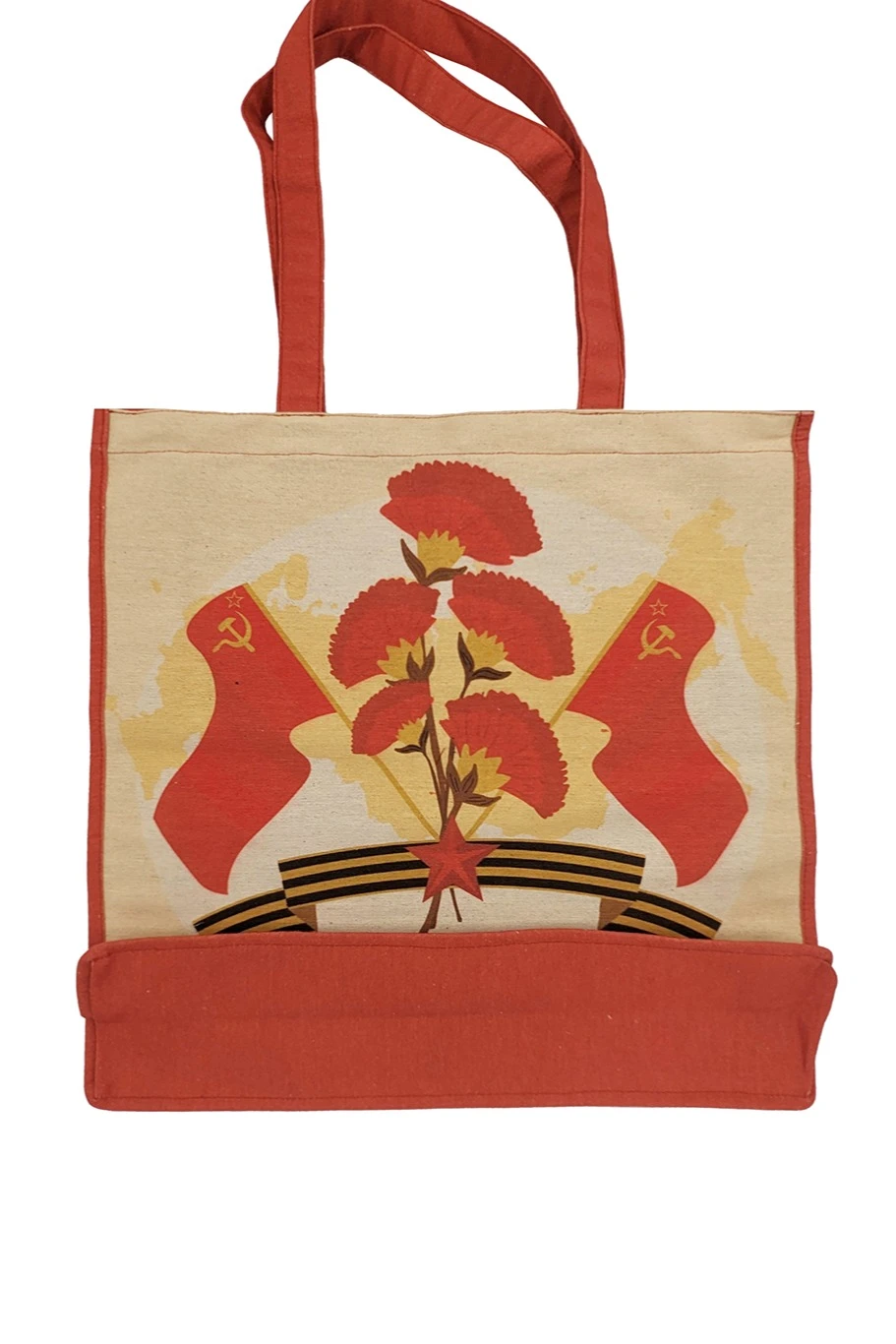 Сумка Киндо из двунитки 40х40х10 см, печать с двух сторон "Victory Day"#1