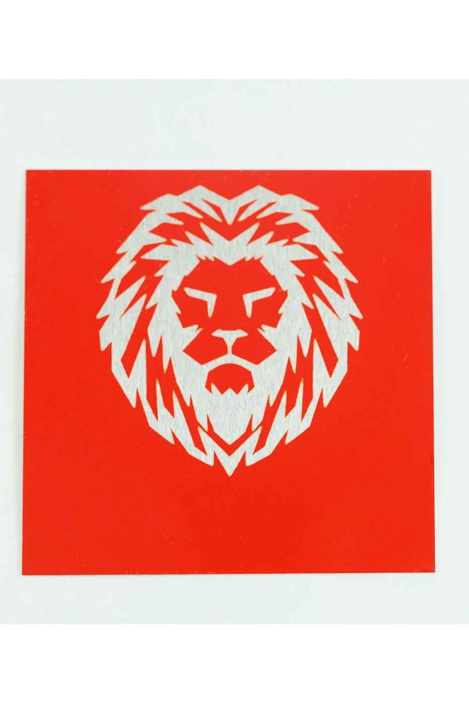 Алюминий глянцевый 200х300 мм 0,45 мм, красный/серебро#1