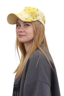 Купить бейсболку Бауэр взрослую с полной запечаткой "Lemons"