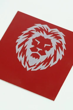 Алюминий глянцевый 300х600 мм 0,45 мм, бордовый/серебро#1