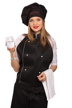 Фартук Бейкер двубортный со стойкой, однотонный#1