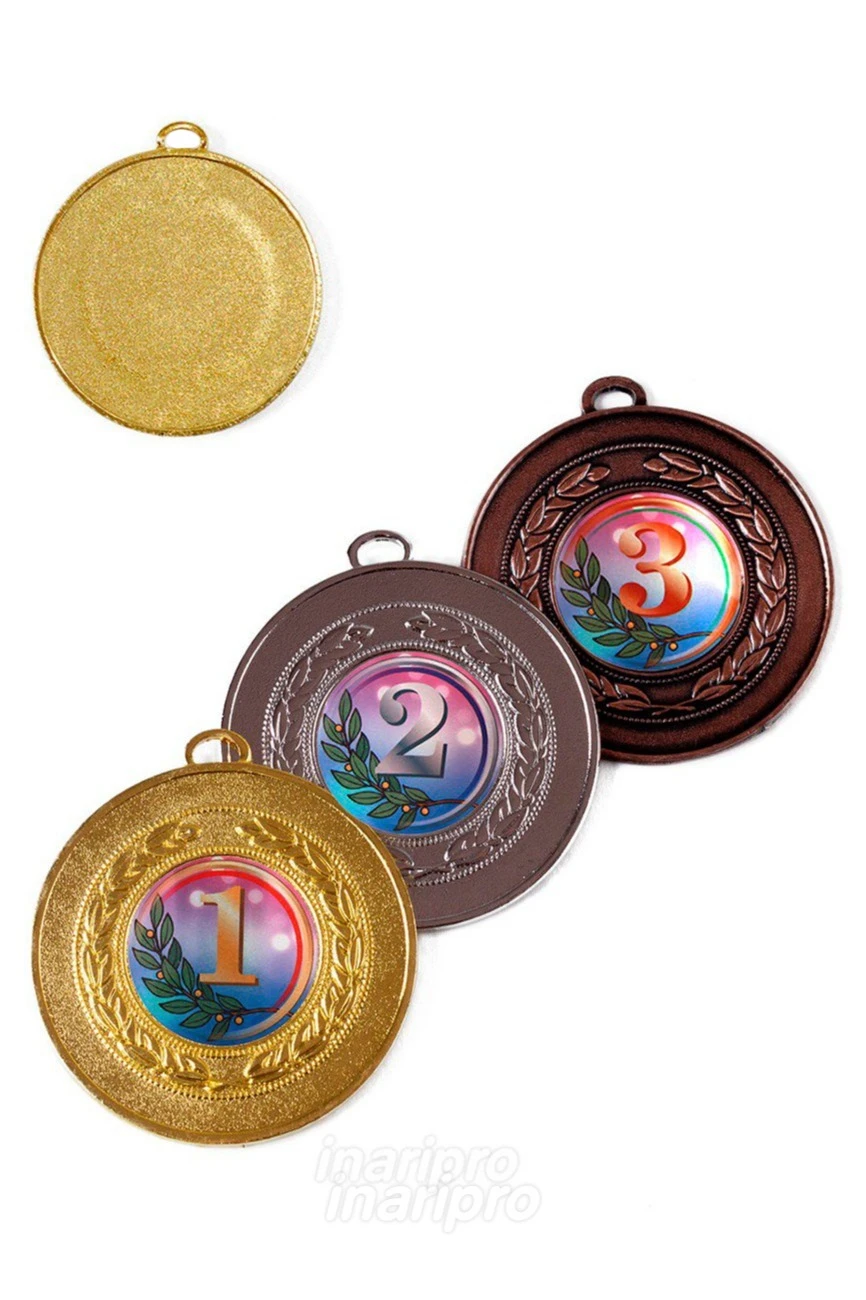 Медаль металлическая МК162 50мм с шильдом 25мм#3 Медаль металлическая МК162 50мм с шильдом 25мм#3