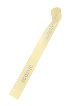 Купить ленту сатин ширина 3 см бежевая, печать серебром с одной стороны