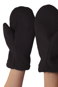 Купить варежки флисовые черные